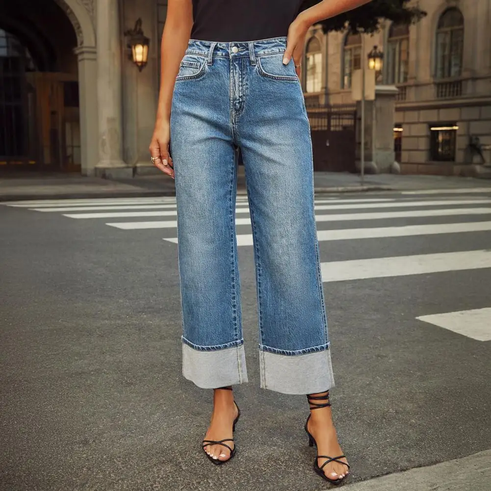 Women Baggy Jeans High Waisted Button up Denim Pants Elastic Cuffed Hem Straight Wide Leg Jeans with Pockets Streetwear
Women Baggy Jeans High Waisted Button up Denim Pants Elastic Cuffed Hem Straight Wide Leg Jeans with Pockets Streetwear