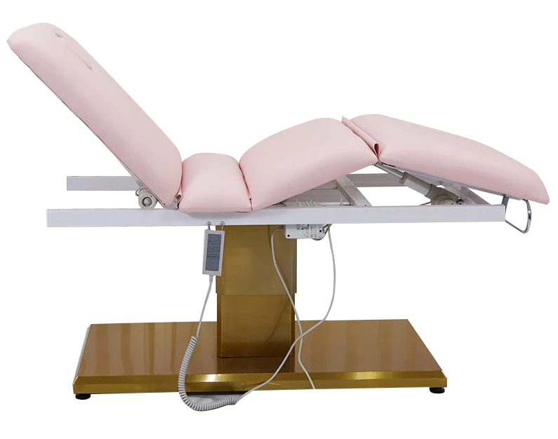 pink gold luxury electric facial cosmetic furniture beauty massage bed for beauty salon
pink gold luxury electric facial cosmetic furniture beauty massage bed for beauty salon