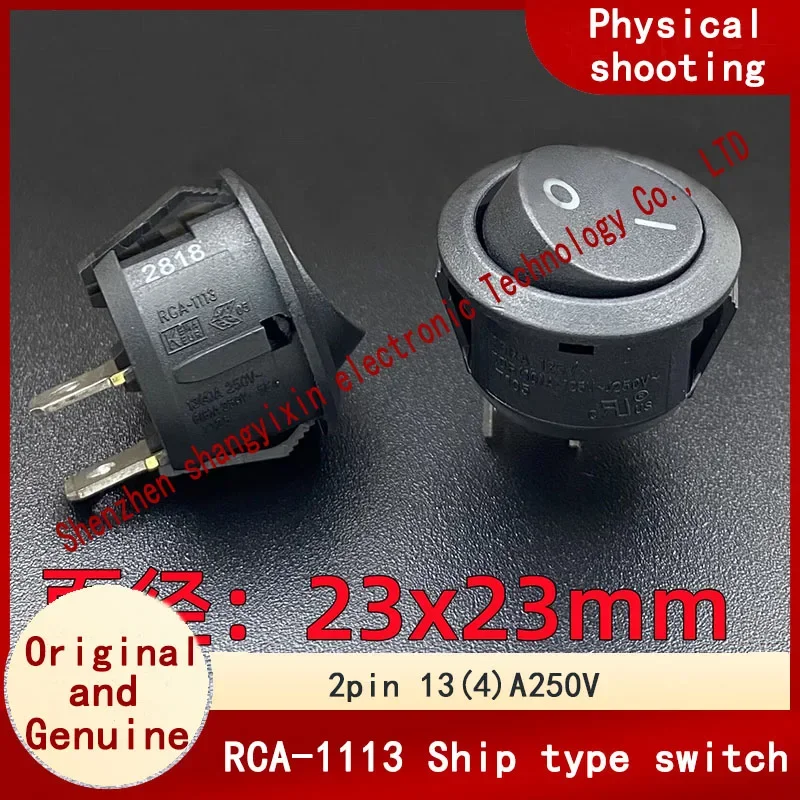 RCA-1113 Высокоточный 13(4)A 23 мм корабельный переключатель Круглая двухконтактная двухскоростная рокерная кнопка питания Отверстие 20 мм
RCA-1113 Высокоточный 13(4)A 23 мм корабельный переключатель Круглая двухконтактная двухскоростная рокерная кнопка питания Отверстие 20 мм