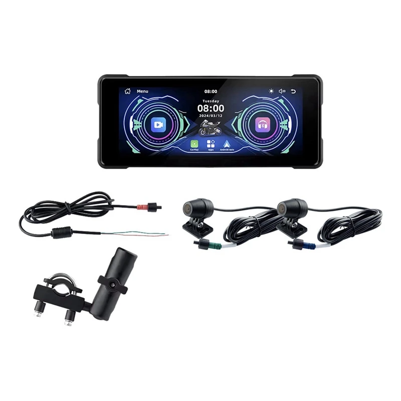7 Inch Motorcycle Wireless Carplay & Android Auto Front Rear Camera Dual Bluetooth DVR GPS Navigation Display
7 Inch Motorcycle Wireless Carplay & Android Auto Front Rear Camera Dual Bluetooth DVR GPS Navigation Display