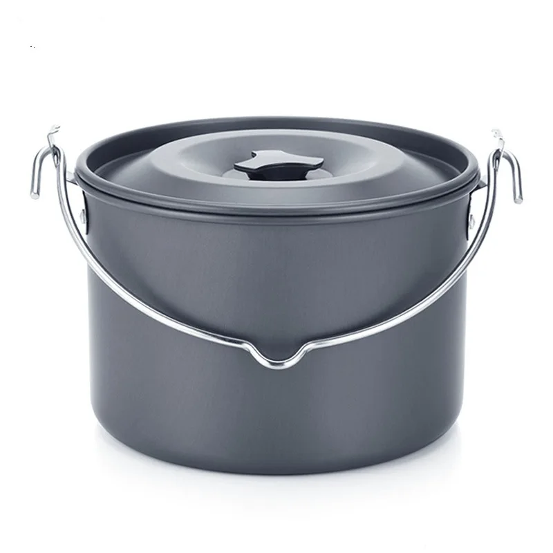 4.5L Camping Cookware Outdoor Tableware Hanging Pot Pan 5-6 Persons Picnic Cooking Set
4.5L Camping Cookware Outdoor Tableware Hanging Pot Pan 5-6 Persons Picnic Cooking Set