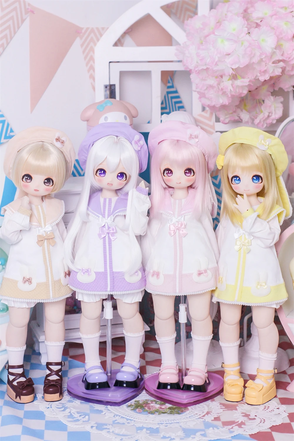 BJD doll clothes suitable for 1/4 size Cute bow set clothes set doll accessories (4 points)
BJD doll clothes suitable for 1/4 size Cute bow set clothes set doll accessories (4 points)