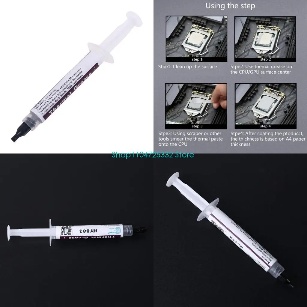 P5EA 6Pieces/Lot HY883 Tube High Nano-Carbon Thermal Grease Ultra-Low Thermal Impedance CPU/GPU
P5EA 6Pieces/Lot HY883 Tube High Nano-Carbon Thermal Grease Ultra-Low Thermal Impedance CPU/GPU