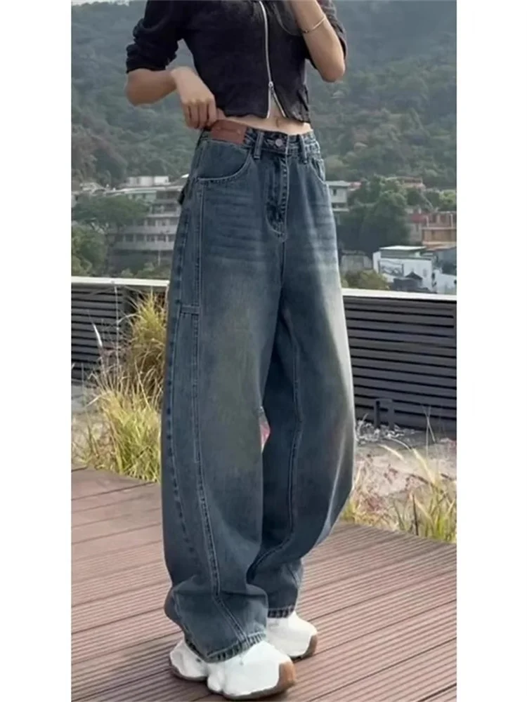 Широкие джинсы с высокой талией в стиле ретро, женские осенние новые большие размеры, скрытые толстые прямые брюки-трубы, повседневные джинсы
Широкие джинсы с высокой талией в стиле ретро, женские осенние новые большие размеры, скрытые толстые прямые брюки-трубы, повседневные джинсы