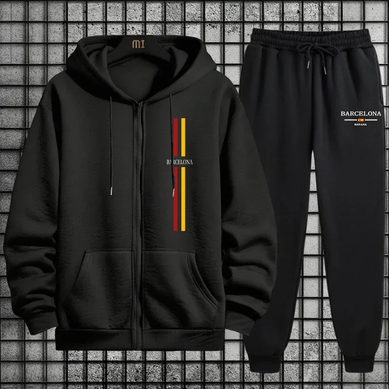 Мужской спортивный костюм на весну 2026: легкий, эластичный, повседневный, с худи на одной молнии и спортивными брюками
Мужской спортивный костюм на весну 2026: легкий, эластичный, повседневный, с худи на одной молнии и спортивными брюками