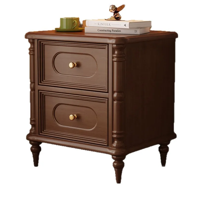 French retro solid wood bedside table premium American bedroom bedside table household small apartment storage locker
French retro solid wood bedside table premium American bedroom bedside table household small apartment storage locker