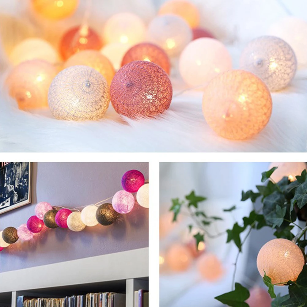 Colorful Lights Cotton Thread Lamp String Warm LED Decorative Operated PVC Material Outdoor Christmas Party Patio Yard
Colorful Lights Cotton Thread Lamp String Warm LED Decorative Operated PVC Material Outdoor Christmas Party Patio Yard
