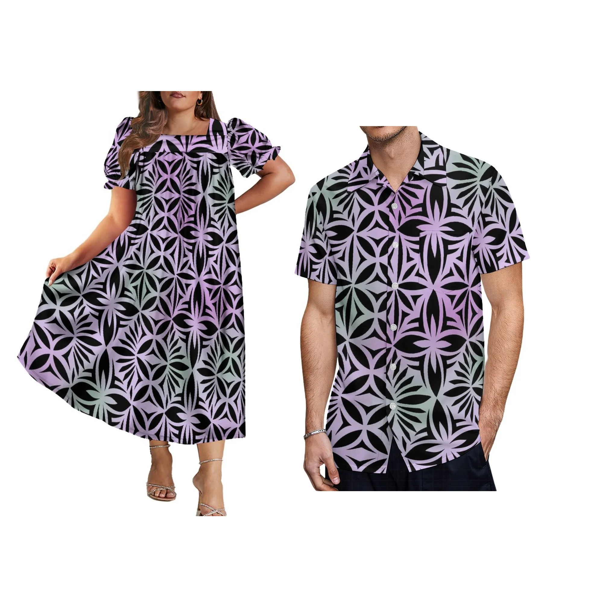 2025 Fashion Lady Mumu Short Sleeve Dress With Men'S Shirt Polynesian Tribe Design Couple Set Free Shipping
2025 Fashion Lady Mumu Short Sleeve Dress With Men'S Shirt Polynesian Tribe Design Couple Set Free Shipping