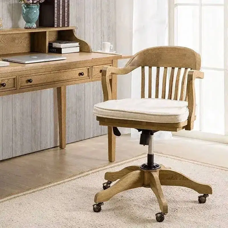 Домашний дизайнерский ретро офисный стул из цельного дерева, американский компьютерный стул, европейская офисная мебель, игровой стул, подъемный вращающийся стул
Домашний дизайнерский ретро офисный стул из цельного дерева, американский компьютерный стул, европейская офисная мебель, игровой стул, подъемный вращающийся стул