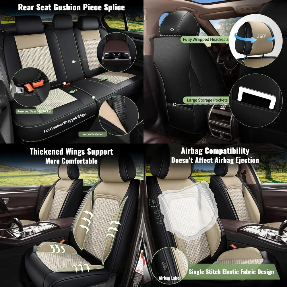 Полный комплект чехлов на автомобильные сиденья для Honda HRV/HR-V 2016-2026-5 сидений — ледяная шелковая кожа — черный и бежевый
Полный комплект чехлов на автомобильные сиденья для Honda HRV/HR-V 2016-2026-5 сидений — ледяная шелковая кожа — черный и бежевый