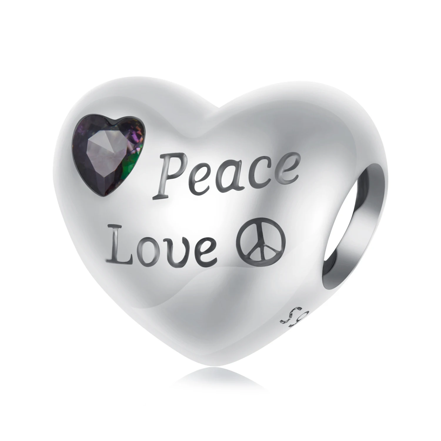 Heart-Shaped Peace and Love 100% 925 Sterling Silver Pendant Bracelet DIY Charm Beads Fashion Jewelry
Heart-Shaped Peace and Love 100% 925 Sterling Silver Pendant Bracelet DIY Charm Beads Fashion Jewelry
