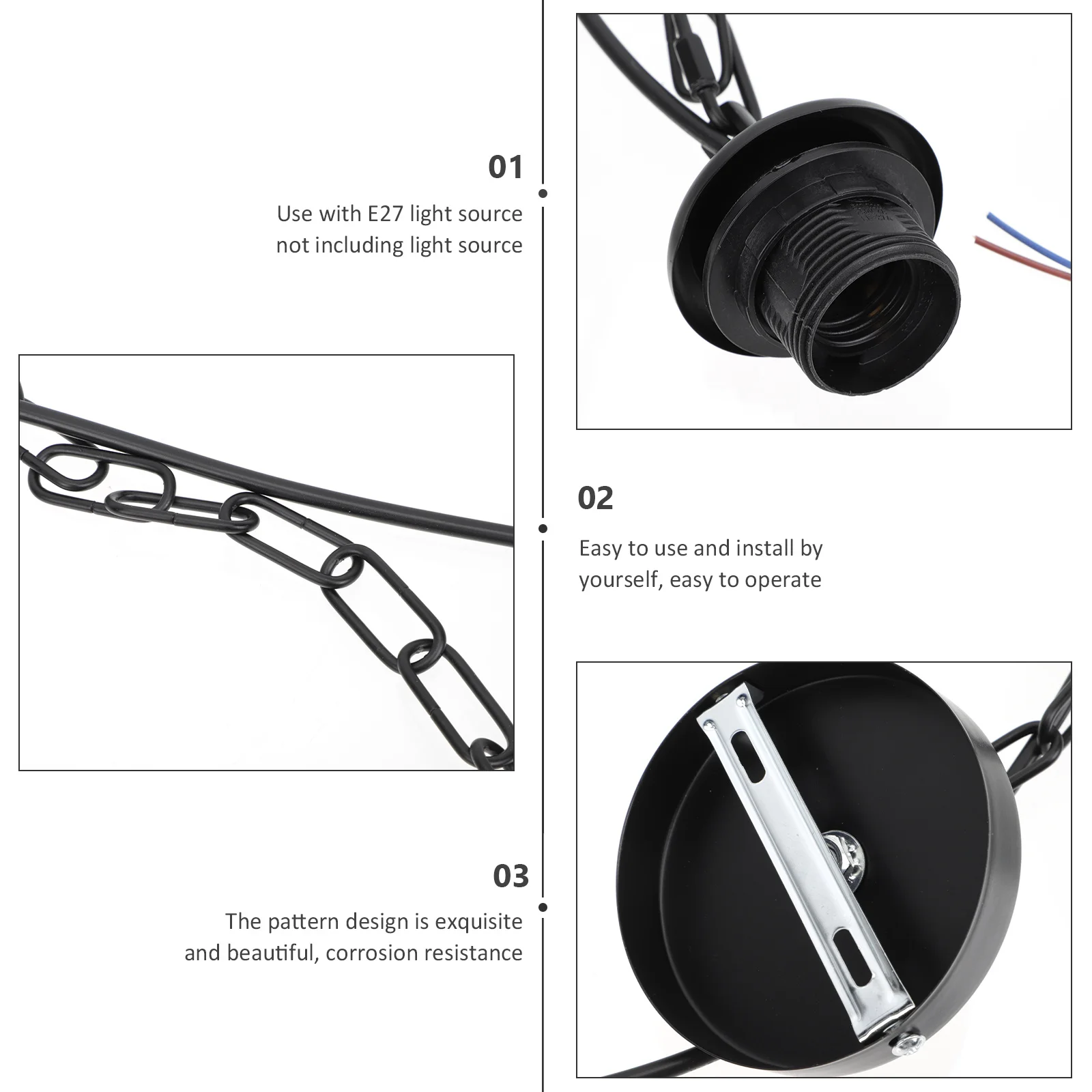 1Set Retro Chandelier Chain Lamp Head Holder Iron Material DIY Decor Easy Install Lighting Accessory
1Set Retro Chandelier Chain Lamp Head Holder Iron Material DIY Decor Easy Install Lighting Accessory