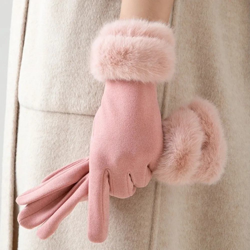 Fashion Solid Color Suede Gloves Touch Screen Soft Full Fingers Mittens Warm Comfortable Women Winter Gloves Sports
Fashion Solid Color Suede Gloves Touch Screen Soft Full Fingers Mittens Warm Comfortable Women Winter Gloves Sports