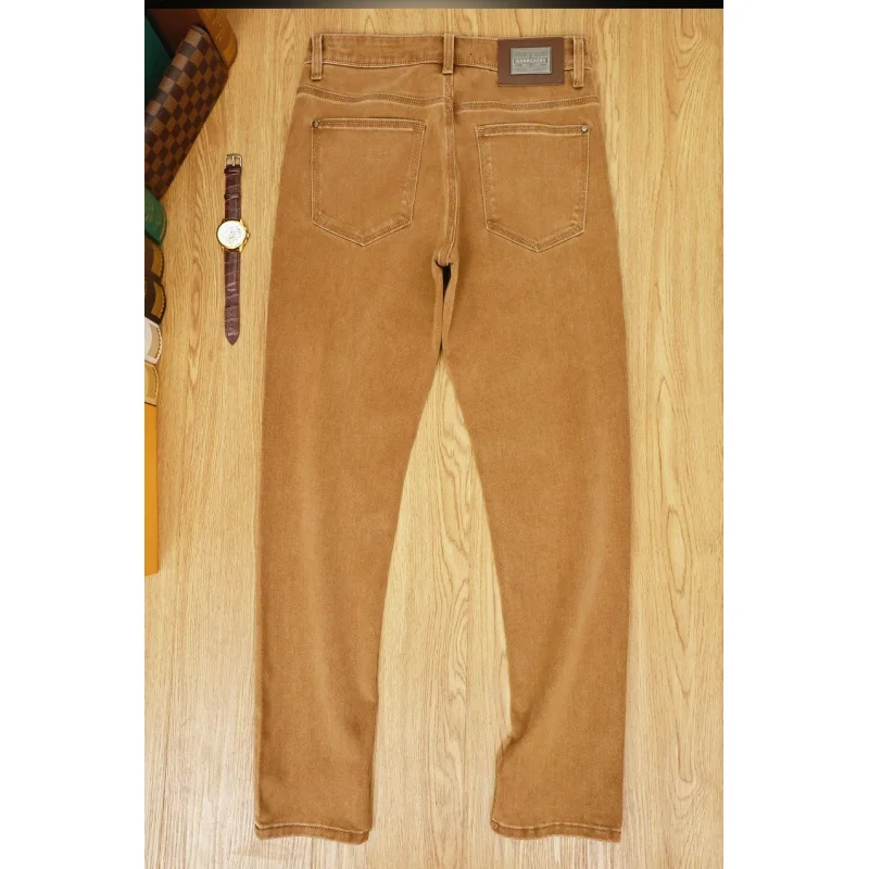 Autumn fashion light luxury men's jeans khaki small feet elastic coffee casual pants
Autumn fashion light luxury men's jeans khaki small feet elastic coffee casual pants