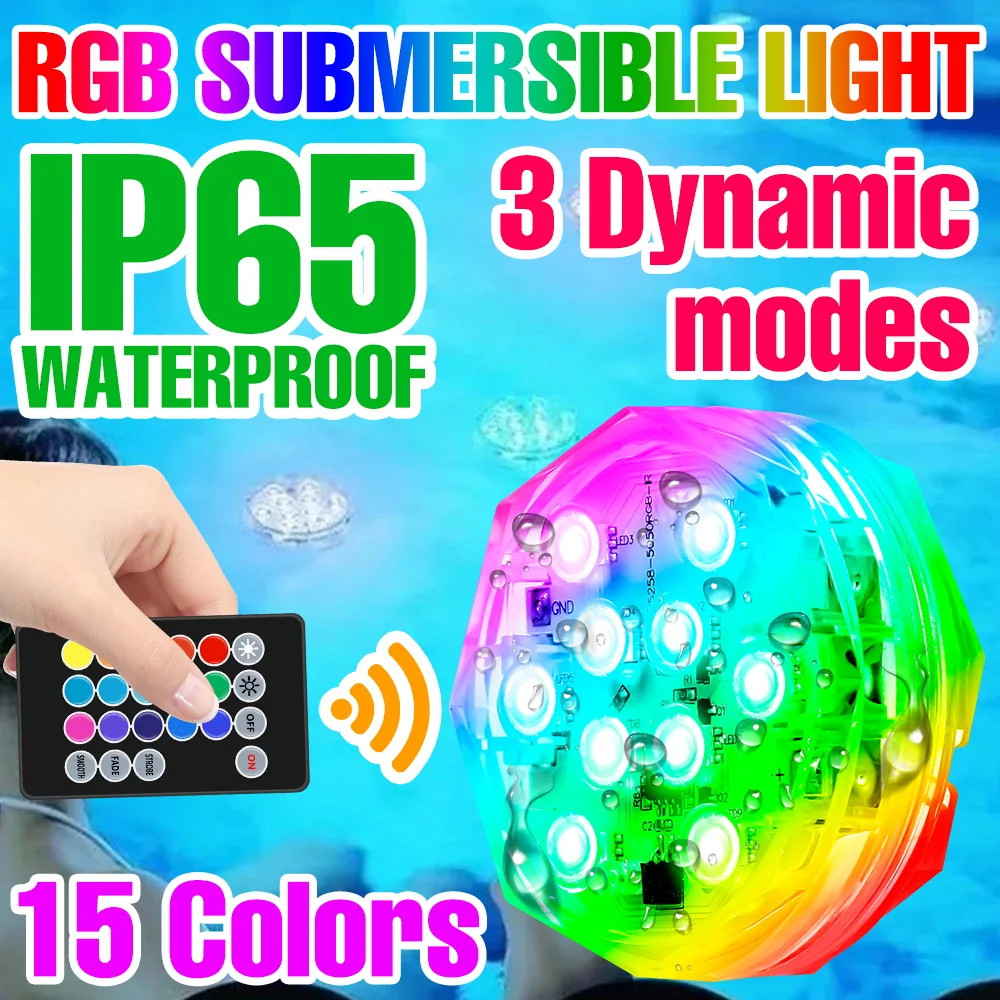 RGB Underwater Light LED Swimming Pool Lamp Waterproof Outdoors Party Wedding Vase Pond Decor Night Lights AAA Batteries Powered
RGB Underwater Light LED Swimming Pool Lamp Waterproof Outdoors Party Wedding Vase Pond Decor Night Lights AAA Batteries Powered