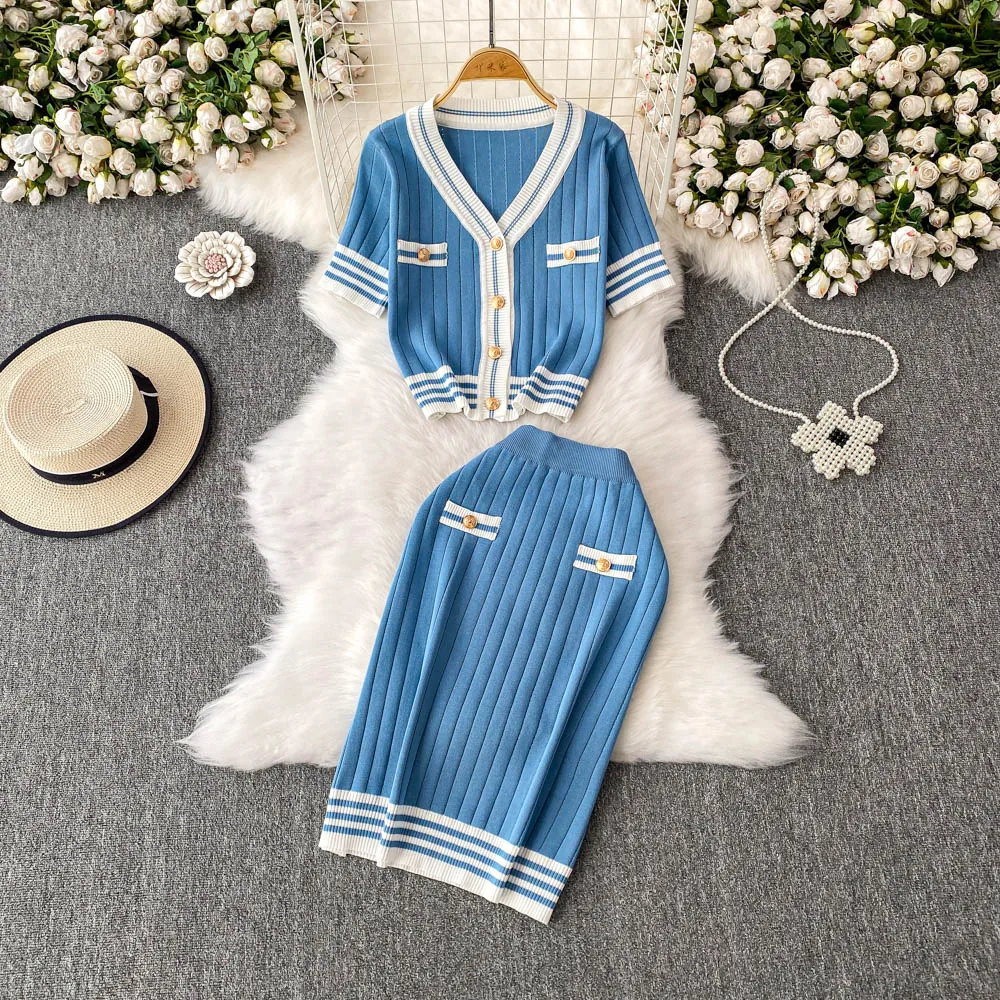 Elegant sexy Chic V-neck Knit Party Vestidos High Waist Basic fairycore mini dress Women Dress Two Piece Set
Elegant sexy Chic V-neck Knit Party Vestidos High Waist Basic fairycore mini dress Women Dress Two Piece Set