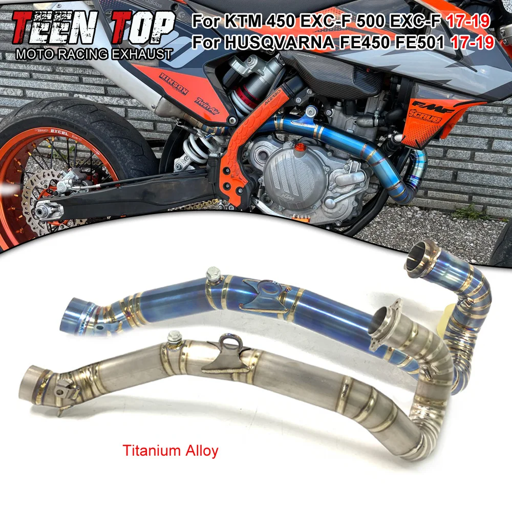 For KTM 450 EXC-F 500 EXC-F Exhaust Front Link Pipe Titanium Alloy Dirt Bike Exhaust Elbow For Husqvarna FE501 FE450 2017-2019
For KTM 450 EXC-F 500 EXC-F Exhaust Front Link Pipe Titanium Alloy Dirt Bike Exhaust Elbow For Husqvarna FE501 FE450 2017-2019