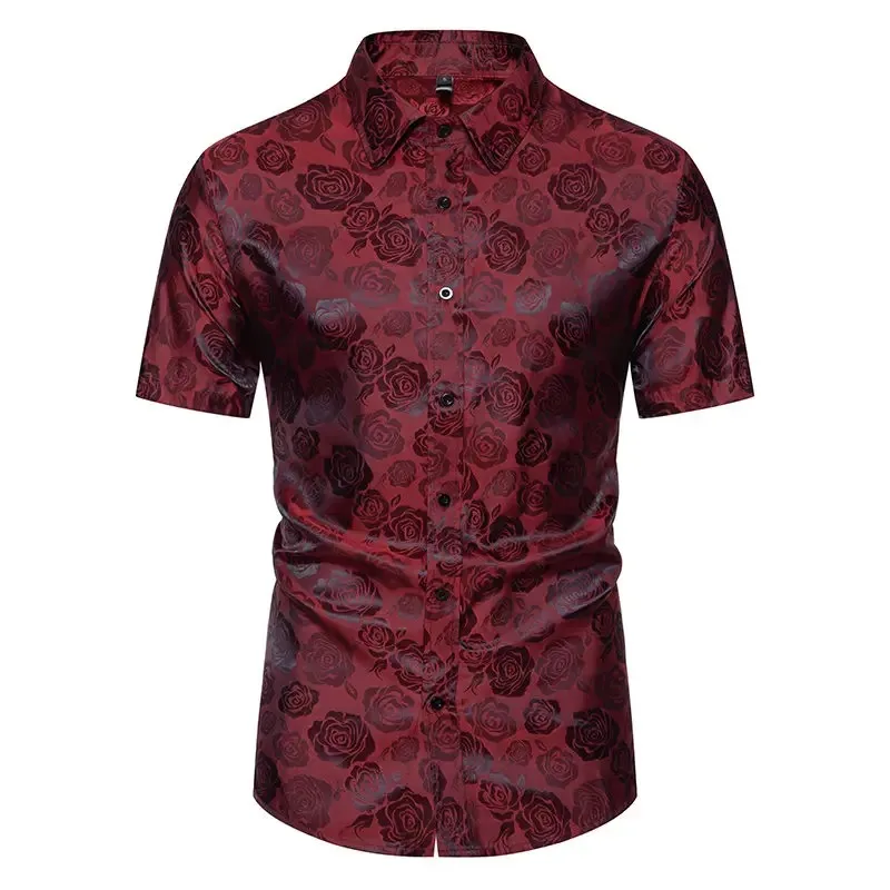 Men's Jacquard Shirt Fashion Clothing 2024 Summer Short Sleeved Rose Print Button Shirt Men's Short Sleeved Top
Men's Jacquard Shirt Fashion Clothing 2024 Summer Short Sleeved Rose Print Button Shirt Men's Short Sleeved Top