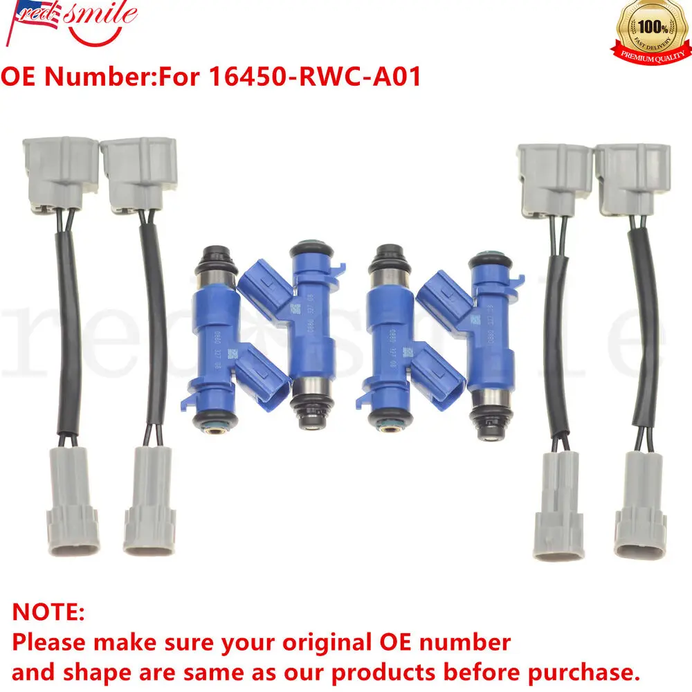 4x New 410cc Fuel Injectors w/Plug & Play Adapters For Denso Honda Acura RDX
4x New 410cc Fuel Injectors w/Plug & Play Adapters For Denso Honda Acura RDX