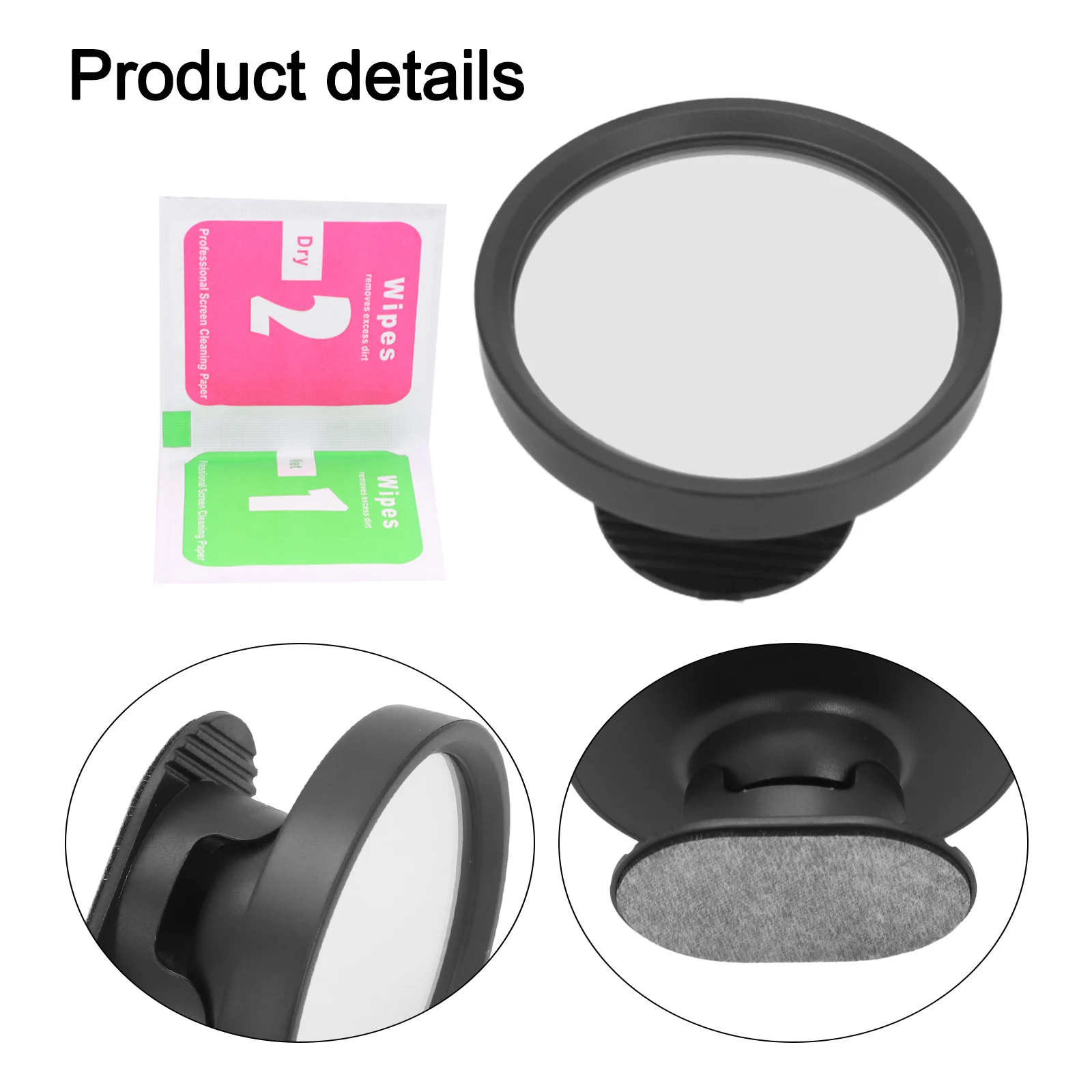 Convex Spot Mirror Blind Spot Mirror Vehicle Blind Spot Elimination Easy Installation Wide Angle View Black ABS Material
Convex Spot Mirror Blind Spot Mirror Vehicle Blind Spot Elimination Easy Installation Wide Angle View Black ABS Material