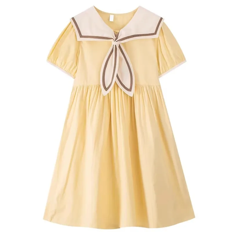 Girls' Navy Style Sweet Dress 2026 Summer New, Fashion Casual Gown for Big Kids Breathable Daily Wear
Girls' Navy Style Sweet Dress 2026 Summer New, Fashion Casual Gown for Big Kids Breathable Daily Wear