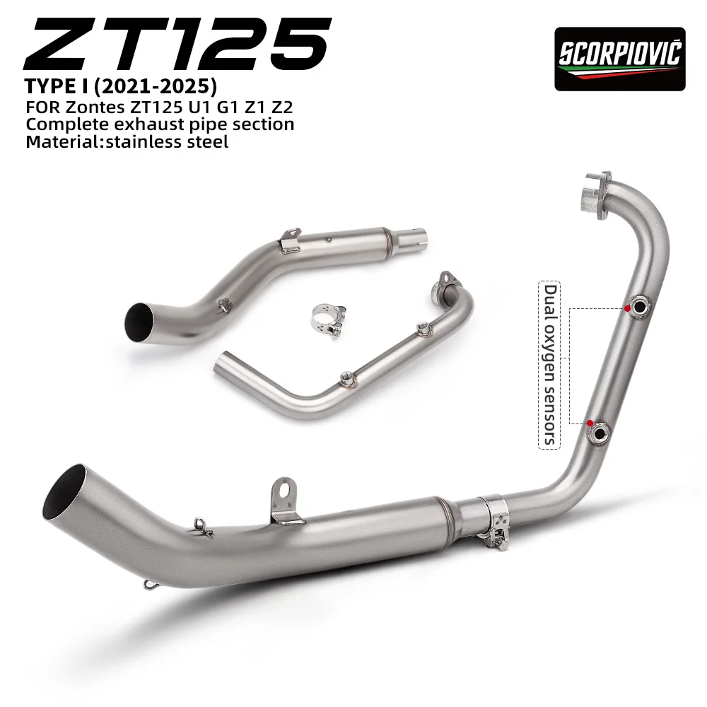 For Zontes ZT125 U1 zt125 G1 GK125 GK 125 Z1 Z2 2021 - 2025 Motorcycle Exhaust 51mm Front MId Link Pipe
For Zontes ZT125 U1 zt125 G1 GK125 GK 125 Z1 Z2 2021 - 2025 Motorcycle Exhaust 51mm Front MId Link Pipe