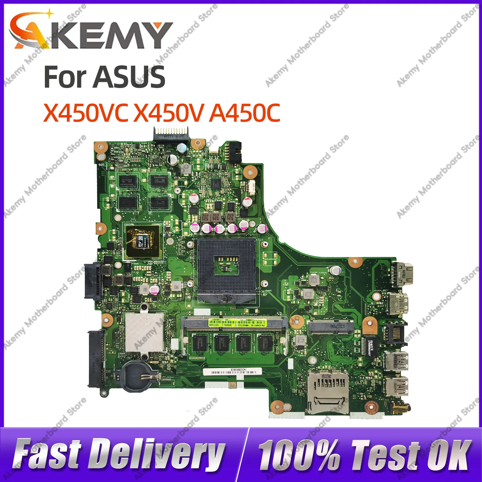 For ASUS X450VC X450V A450C Notebook Motherboard I3 I5 I7 3rd Gen CPU 0G/2G/4G RAM 100% Tested OK
For ASUS X450VC X450V A450C Notebook Motherboard I3 I5 I7 3rd Gen CPU 0G/2G/4G RAM 100% Tested OK