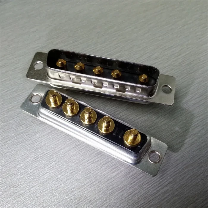 D-SUB5W5 straight plug soldering board male connector, 5 large gold-plated terminals, intelligent equipment power socket
D-SUB5W5 straight plug soldering board male connector, 5 large gold-plated terminals, intelligent equipment power socket