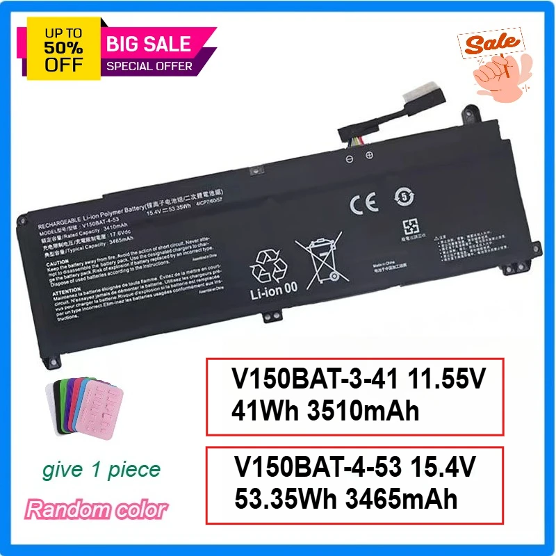 Laptop Battery for CLEVO V150BAT-3-41 11.55V 3510mAh 41Wh V150BAT-4-53 15.4V 3465mAh 53.35Wh V150PNH V150PNJ V150PNK V155PNKQ
Laptop Battery for CLEVO V150BAT-3-41 11.55V 3510mAh 41Wh V150BAT-4-53 15.4V 3465mAh 53.35Wh V150PNH V150PNJ V150PNK V155PNKQ
