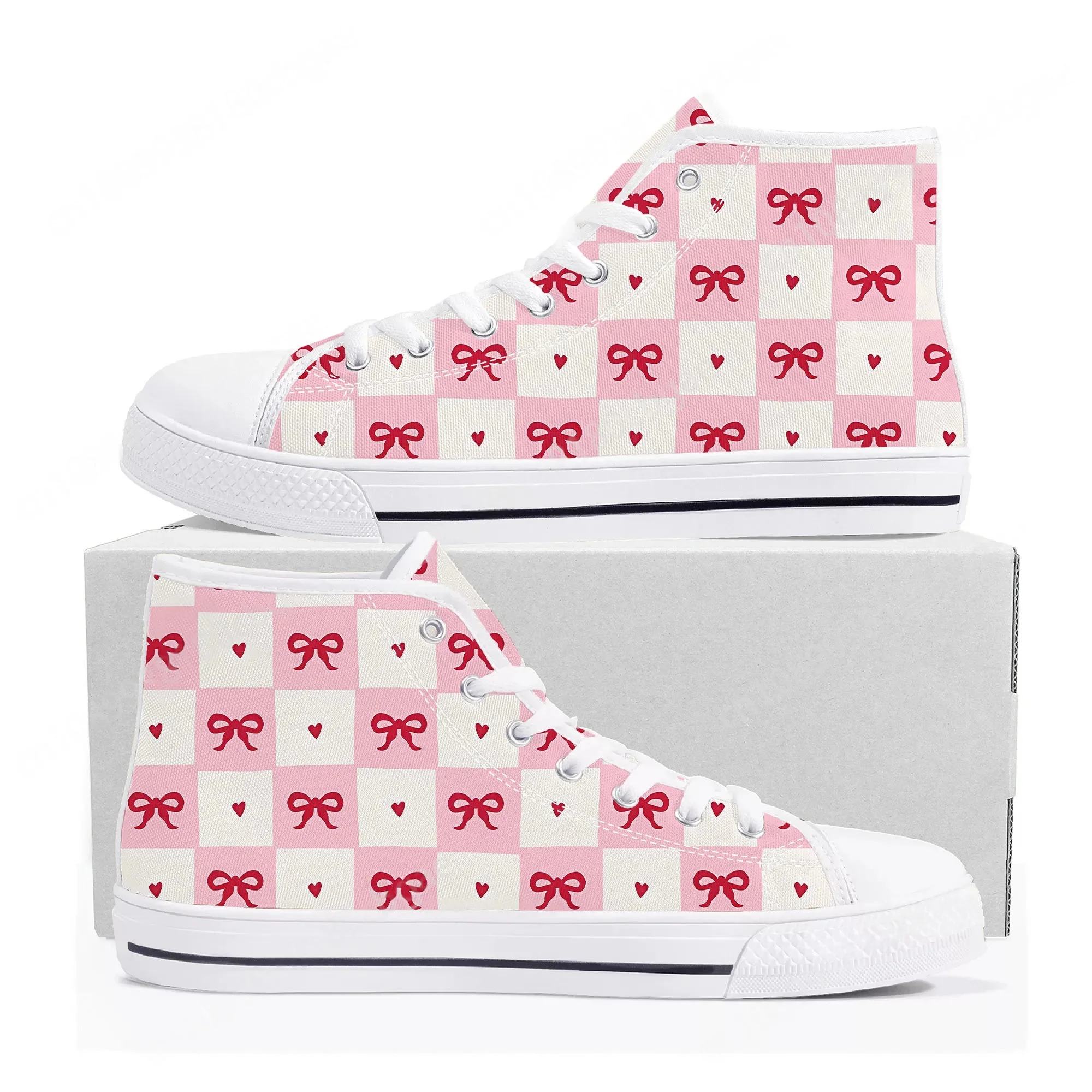 Розовые кроссовки с принтом и бантом, высокие кеды для женщин и подростков, высококачественные холщовые кроссовки, повседневная обувь для пар, обувь на заказ
Розовые кроссовки с принтом и бантом, высокие кеды для женщин и подростков, высококачественные холщовые кроссовки, повседневная обувь для пар, обувь на заказ