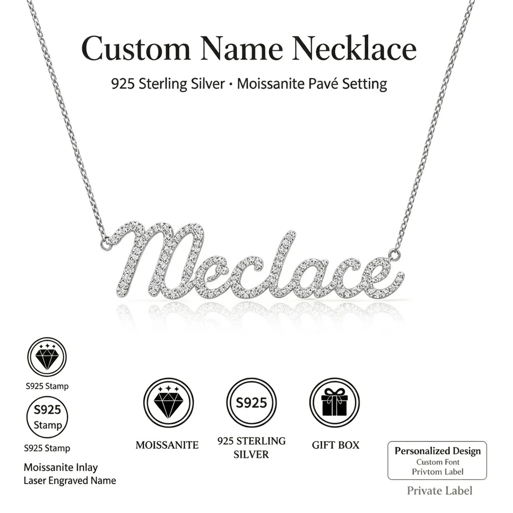 Personalized Moissanite Name Necklace 925 Silver Custom Cursive Letter Pendant Customized Nameplate Jewelry Birthday Gift For He
Personalized Moissanite Name Necklace 925 Silver Custom Cursive Letter Pendant Customized Nameplate Jewelry Birthday Gift For He
