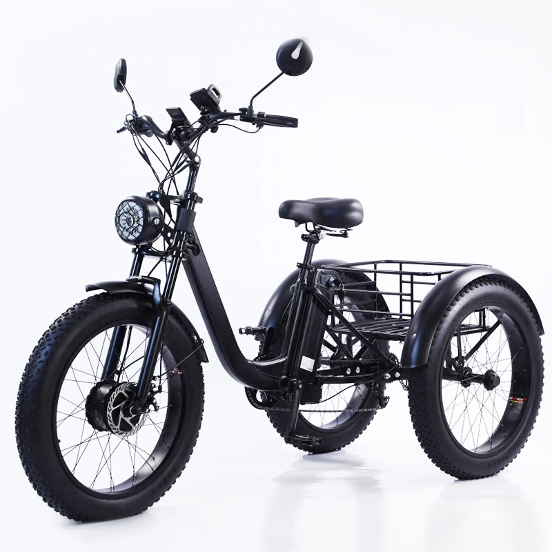 24-Inch fat tire aluminum alloy material pedal lithium battery power transmission tricycle snow tire human tricycle
24-Inch fat tire aluminum alloy material pedal lithium battery power transmission tricycle snow tire human tricycle