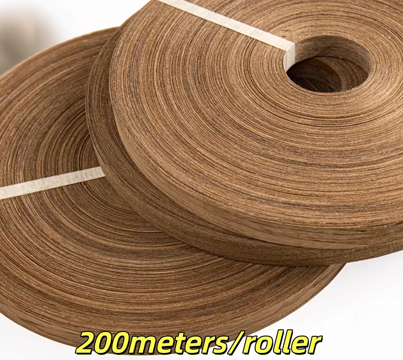 200 метров/рулон Ширина: 25 мм Толщина: 0,5 мм Кромка из натурального шпона тикового дерева (на подложке из нетканого материала)
200 метров/рулон Ширина: 25 мм Толщина: 0,5 мм Кромка из натурального шпона тикового дерева (на подложке из нетканого материала)