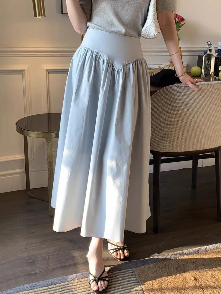 Gentle Wind High Waist Pleated A-Line Skirt Women's Pure Color Spring New Sle Versatile Long Skirt Korean Sle
Gentle Wind High Waist Pleated A-Line Skirt Women's Pure Color Spring New Sle Versatile Long Skirt Korean Sle