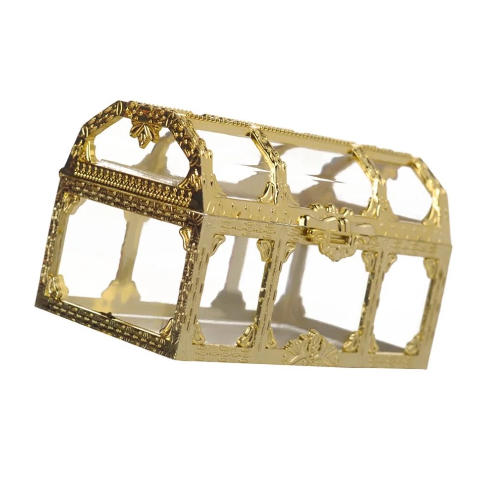 Plastic Candy Box Treasure Chest Shape Sugar Containers Holder Gift Storage Case Party Supplies (Golden) (9x5.2x5.5cm)
Plastic Candy Box Treasure Chest Shape Sugar Containers Holder Gift Storage Case Party Supplies (Golden) (9x5.2x5.5cm)