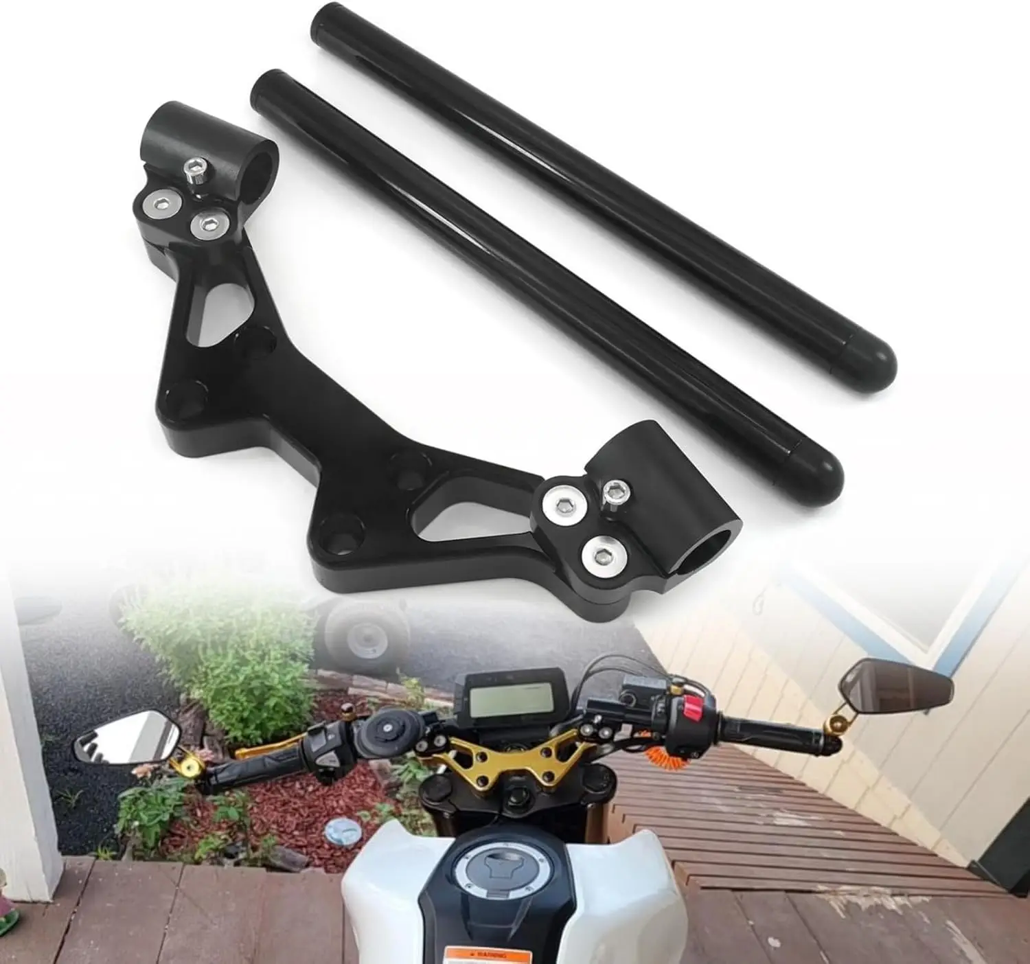 Регулируемый руль мотоцикла, совместимый с Honda Grom MSX 125 MSX125SF 2013-2023 2024 2025, отдельный зажим с ЧПУ, спортивная рука
Регулируемый руль мотоцикла, совместимый с Honda Grom MSX 125 MSX125SF 2013-2023 2024 2025, отдельный зажим с ЧПУ, спортивная рука