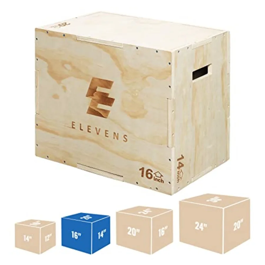 3 in 1 Wooden Plyo Box for Jumping Trainer: Birch Plywood Natural Wood Color Adjustable Height Non-Slip Surface
3 in 1 Wooden Plyo Box for Jumping Trainer: Birch Plywood Natural Wood Color Adjustable Height Non-Slip Surface