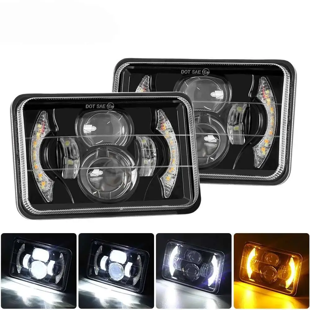 4X6" Inch LED Headlights Hi/Lo Beam With White Amber DRL For H4651 H4652 H4656 H4666 Car Truck Conversion Offraod
4X6" Inch LED Headlights Hi/Lo Beam With White Amber DRL For H4651 H4652 H4656 H4666 Car Truck Conversion Offraod