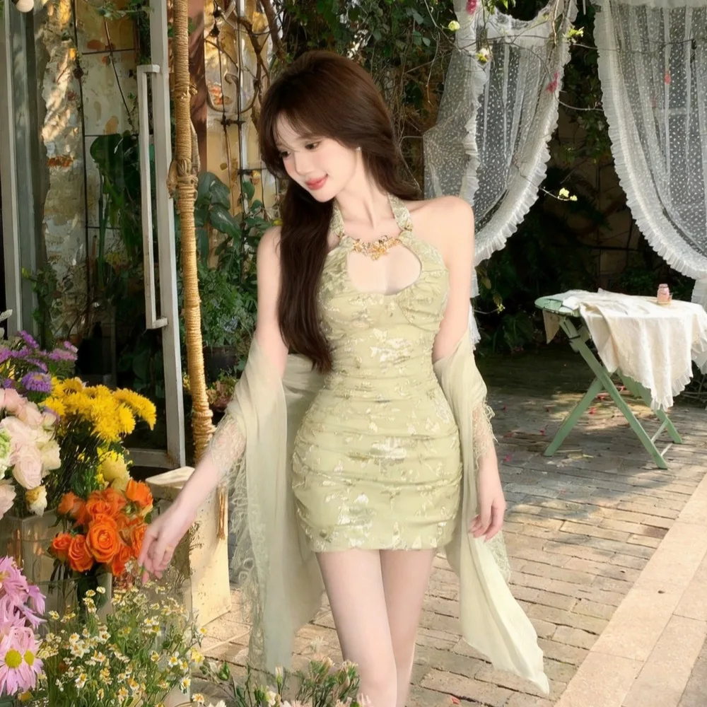 Sexy Waist-Cinching Loose Slimming Summer Dress Two-Piece Set Trendy Outfit for Travel Casual Wear Comfortable Breathable
Sexy Waist-Cinching Loose Slimming Summer Dress Two-Piece Set Trendy Outfit for Travel Casual Wear Comfortable Breathable