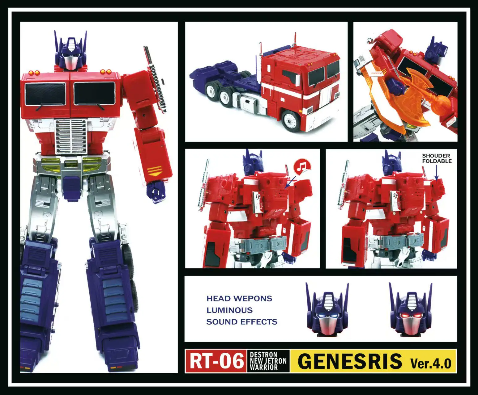 In Stock Transformation Toy RT06 OP Genesis Ver4.0 Improved Full Painted Deformable Articulated Robot Fans Collection Gift
In Stock Transformation Toy RT06 OP Genesis Ver4.0 Improved Full Painted Deformable Articulated Robot Fans Collection Gift