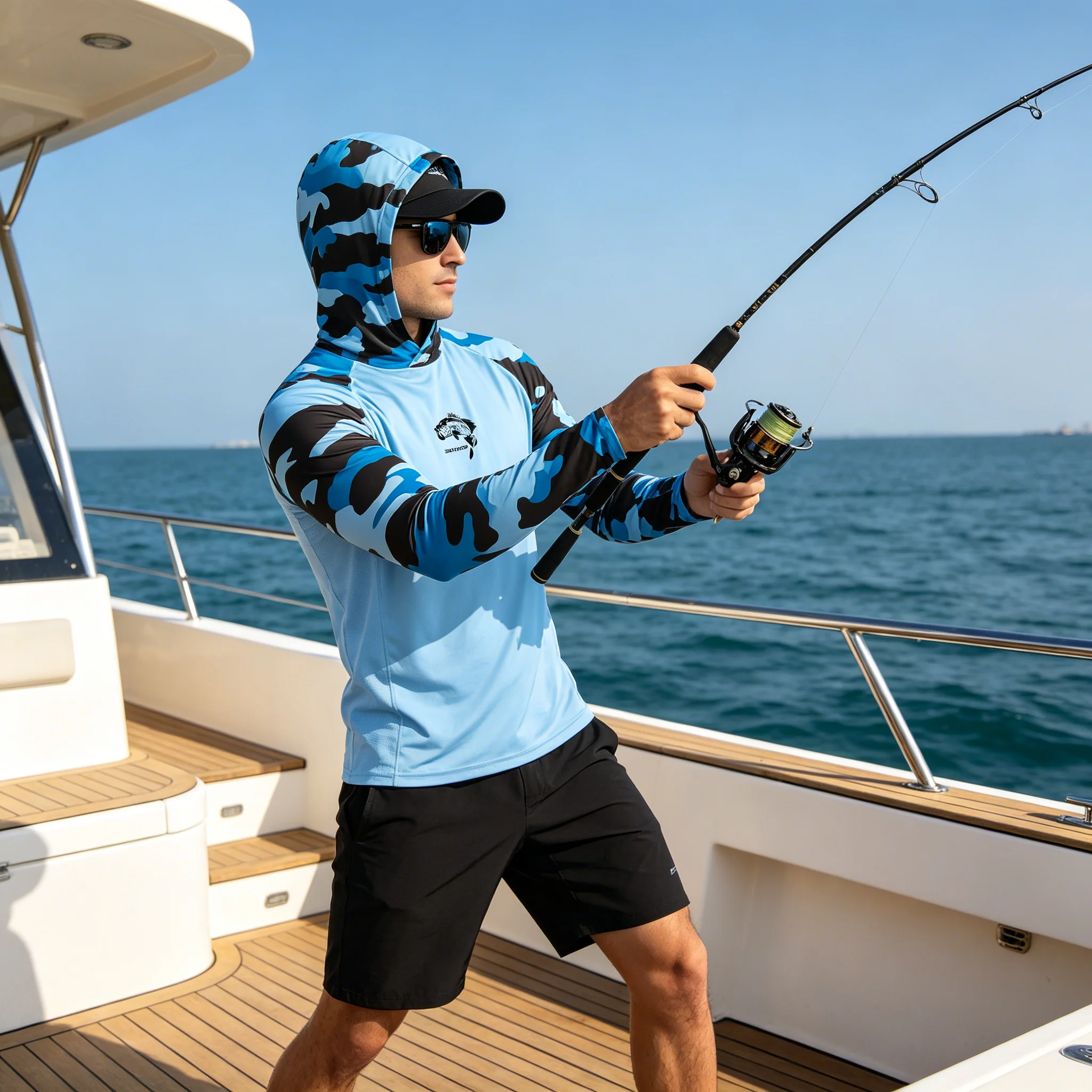 Mens UPF50+ Fishing Hoodie Long Sleeve Camo Sun Protection Quick Dry Breathable AntiUV Lightweight Sweat Wicking Fishing Shirts
Mens UPF50+ Fishing Hoodie Long Sleeve Camo Sun Protection Quick Dry Breathable AntiUV Lightweight Sweat Wicking Fishing Shirts
