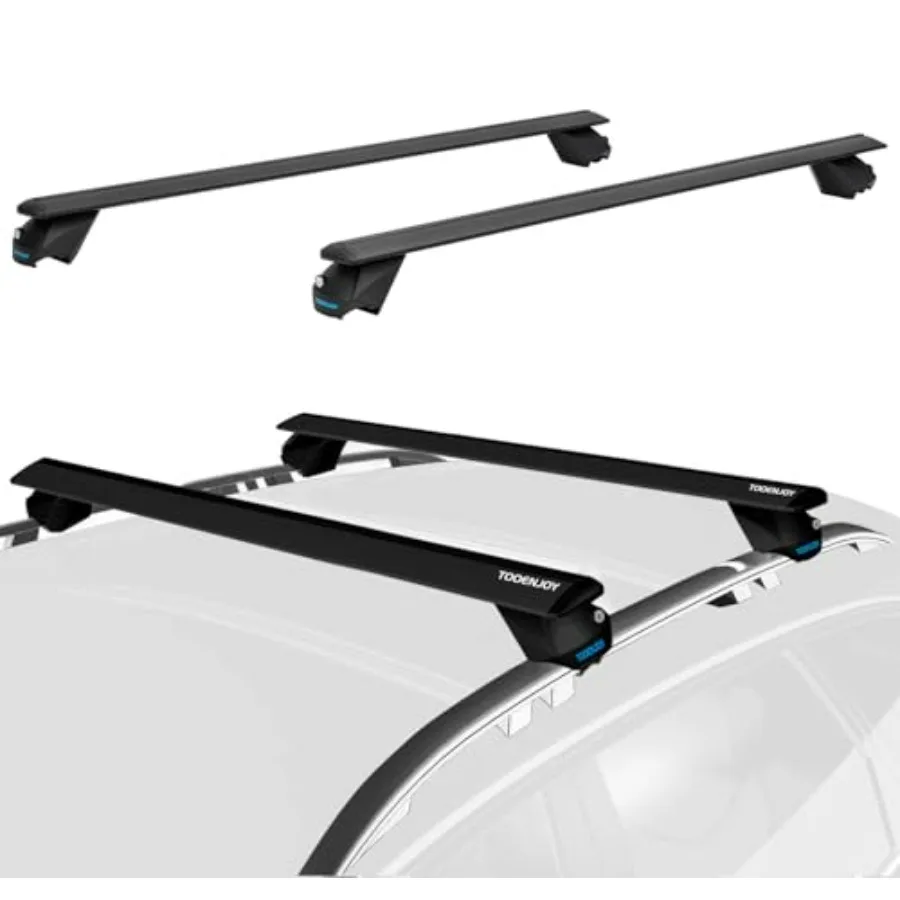 47 Inch Aluminum Roof Rack Cross Bars for Raised Side Rails Adjustable Cargo Bars with Keyed Locks Hold 198 LBS Black
47 Inch Aluminum Roof Rack Cross Bars for Raised Side Rails Adjustable Cargo Bars with Keyed Locks Hold 198 LBS Black