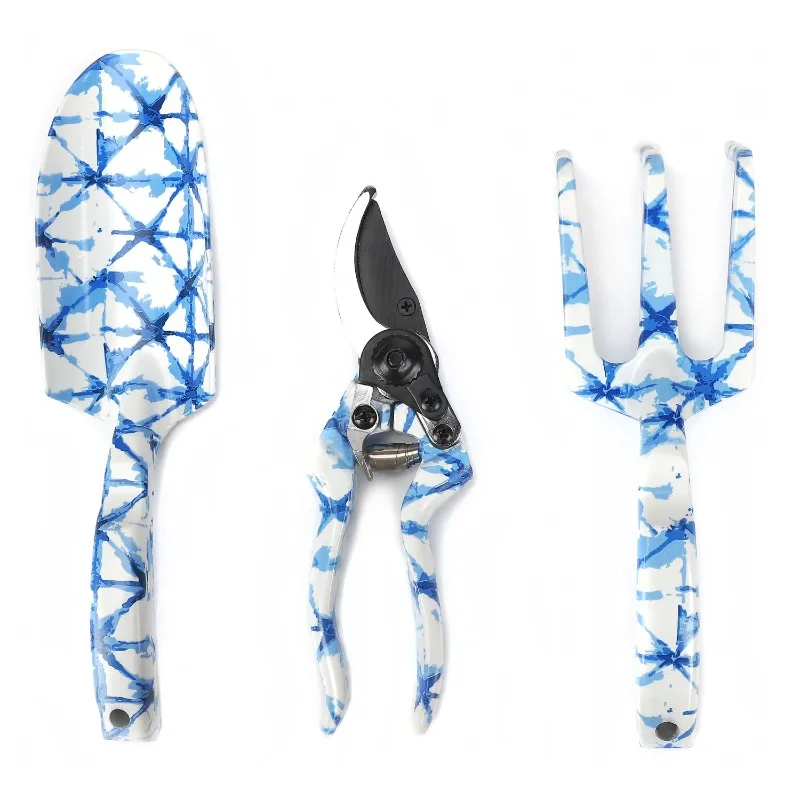 Expert Gardener Blue Shibori Gardening Tool Set with Trowel, Cultivator and Pruner
Expert Gardener Blue Shibori Gardening Tool Set with Trowel, Cultivator and Pruner