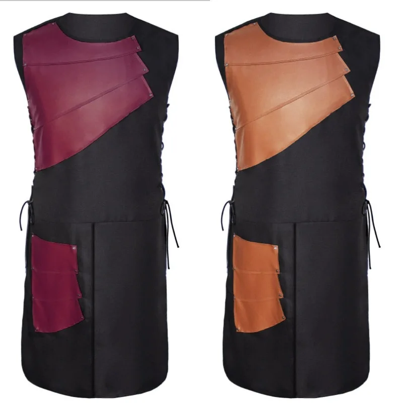 New Sleeveless Side Strap Crewneck Splicing Men's Medieval Clothing Stage Wear
New Sleeveless Side Strap Crewneck Splicing Men's Medieval Clothing Stage Wear