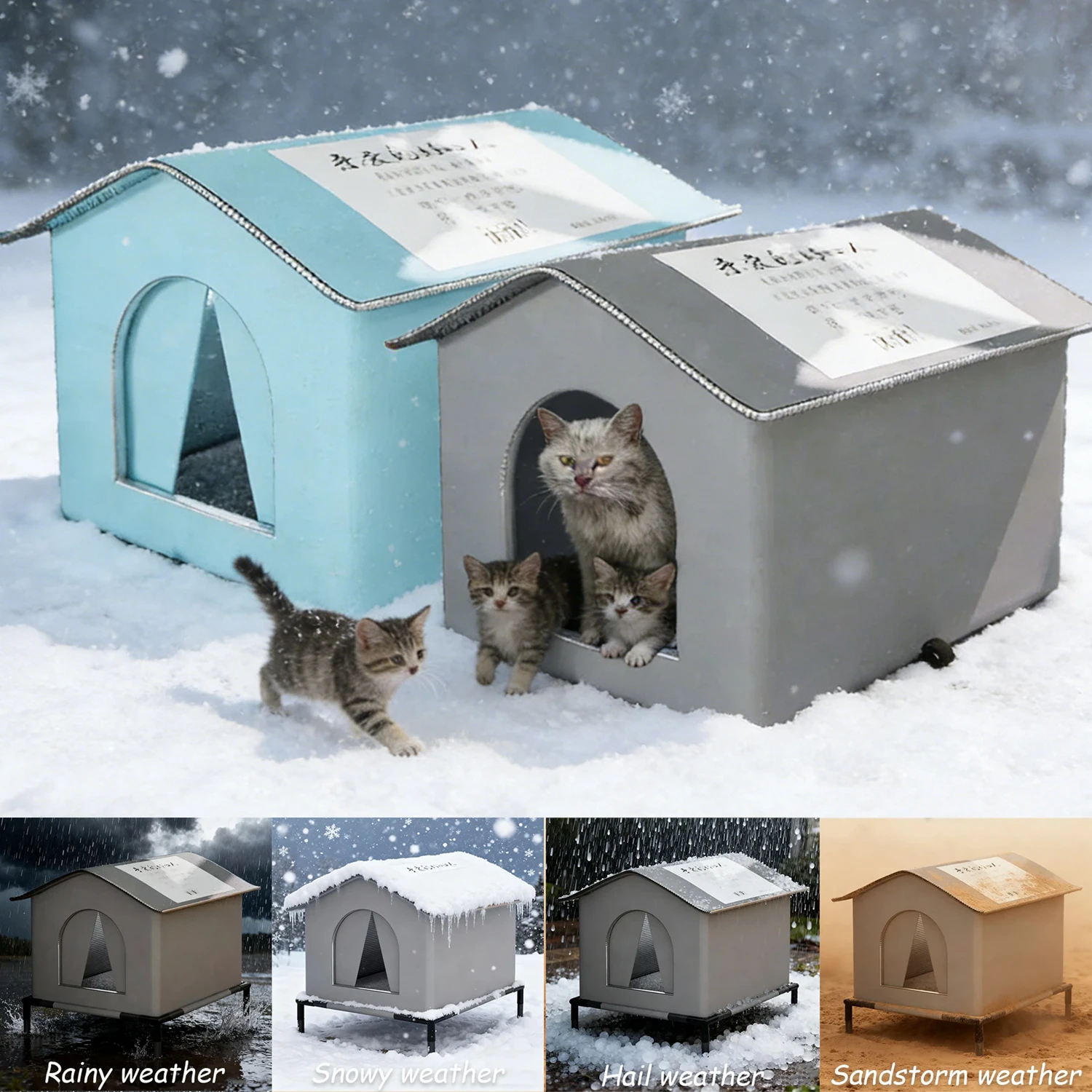 1PC Elevated Stray Cat Dog House Outdoor Winter Warm Pet Cave Waterproof Kitty Pet House Pad Washable Weatherproof Cat Shelter
1PC Elevated Stray Cat Dog House Outdoor Winter Warm Pet Cave Waterproof Kitty Pet House Pad Washable Weatherproof Cat Shelter