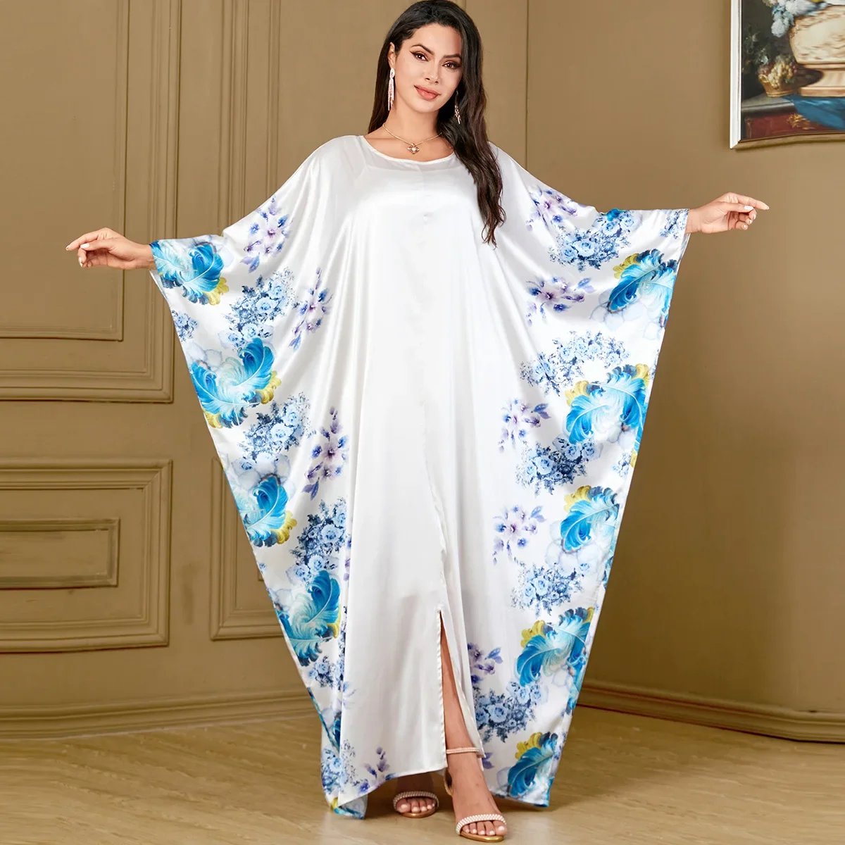 Eid Muslim Party Dress for Women Ramadan Abaya Bat Sleeve Print Long Robe Morocco Kaftan Vestidos Largos Dubai Jalabiya 2025
Eid Muslim Party Dress for Women Ramadan Abaya Bat Sleeve Print Long Robe Morocco Kaftan Vestidos Largos Dubai Jalabiya 2025