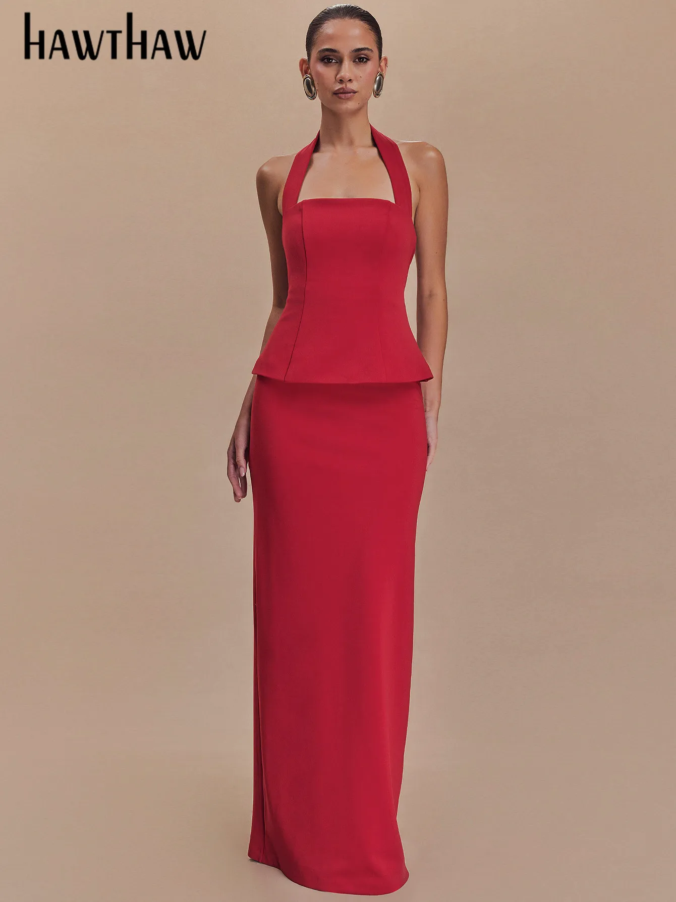 Hawthaw Women Halter Zipper Tank Top Long Skirts 2 Pieces Matching Sets Outfits 2025 Summer Clothes Wholesale Items For Business
Hawthaw Women Halter Zipper Tank Top Long Skirts 2 Pieces Matching Sets Outfits 2025 Summer Clothes Wholesale Items For Business