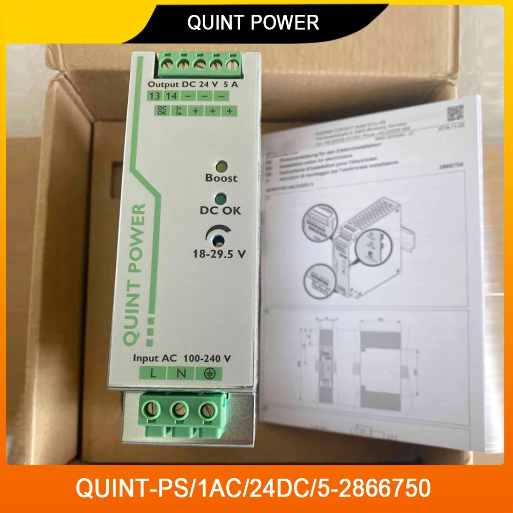 New 2866750 QUINT-PS/1AC/24DC/5-2866750 For Phoenix QUINT POWER Switching Power Supply
New 2866750 QUINT-PS/1AC/24DC/5-2866750 For Phoenix QUINT POWER Switching Power Supply