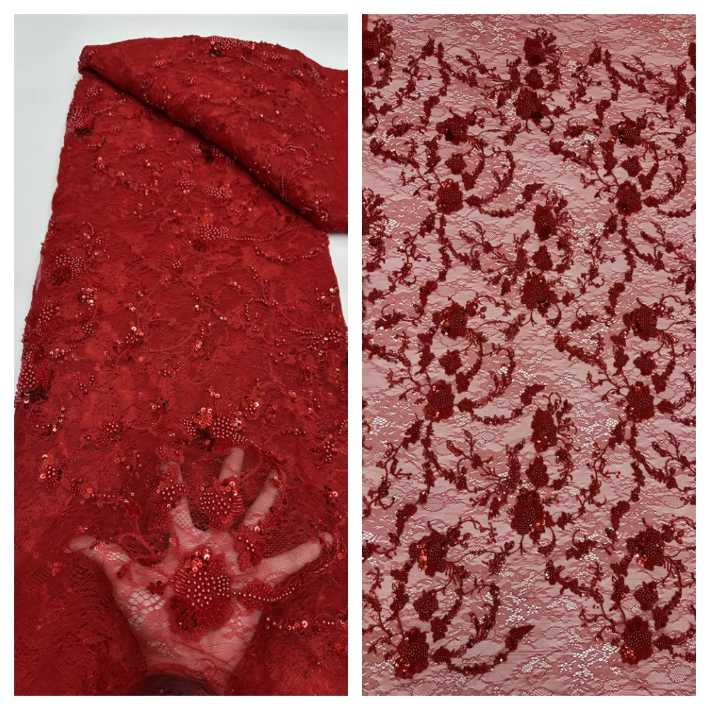 African Tulle Lace Fabric 2026 French Net Sequins Fabric Sewing Embroidery With Beads Lace Tulle Mesh Nigeria Dress 5 Yards
African Tulle Lace Fabric 2026 French Net Sequins Fabric Sewing Embroidery With Beads Lace Tulle Mesh Nigeria Dress 5 Yards