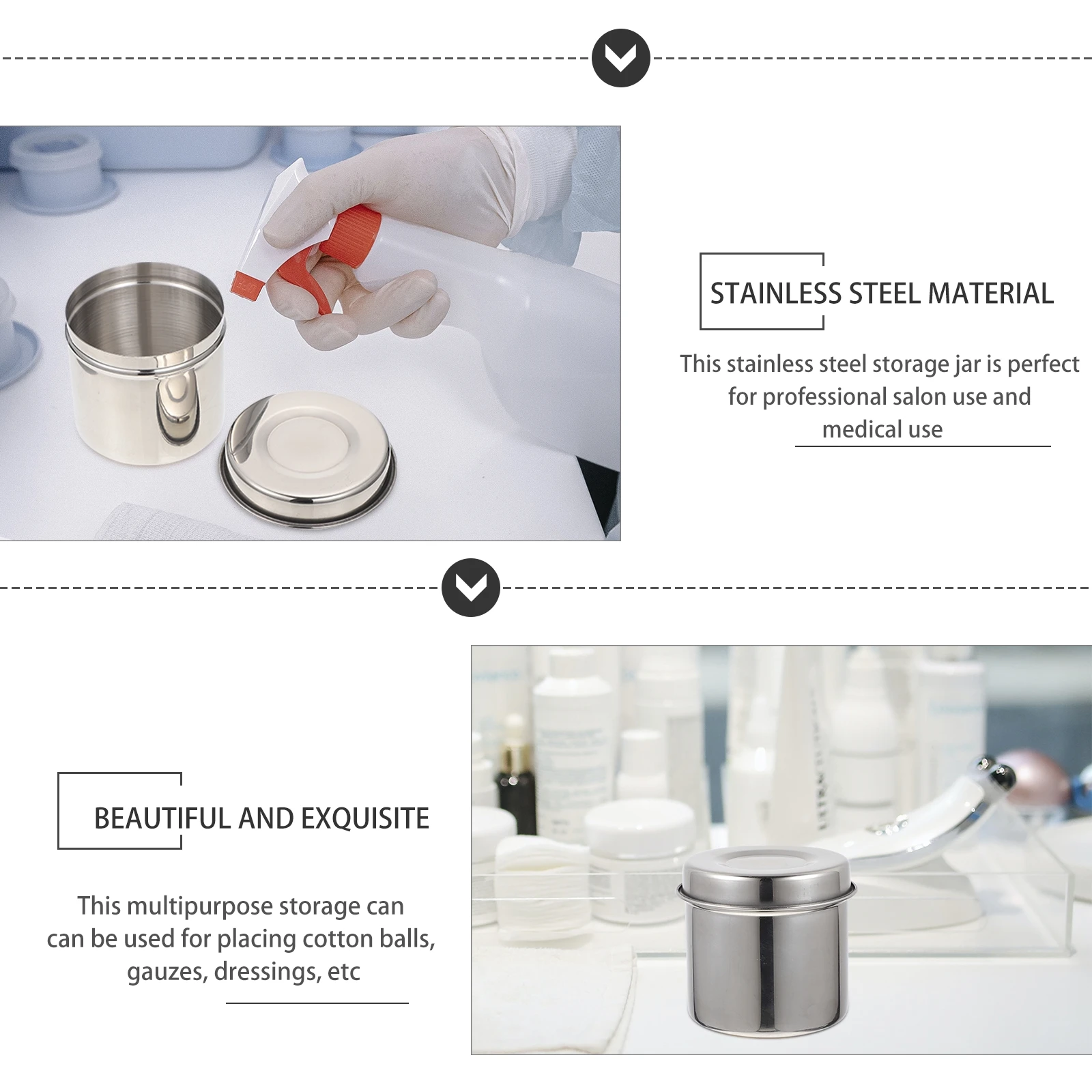 1pc Stainless Steel Unguent Airtight Storage Container For Cotton Balls Gauze Dressings Medical Beauty Salon Use Ointment Jar
1pc Stainless Steel Unguent Airtight Storage Container For Cotton Balls Gauze Dressings Medical Beauty Salon Use Ointment Jar